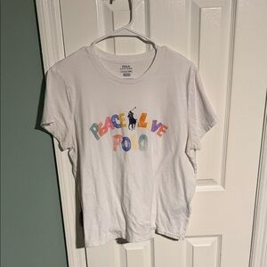 Polo by Ralph Lauren Kids White Peace Graphic Tee